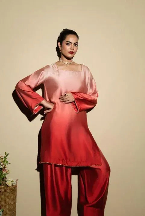 Multicolor Shamoz Silk Printed 2Pc Set
