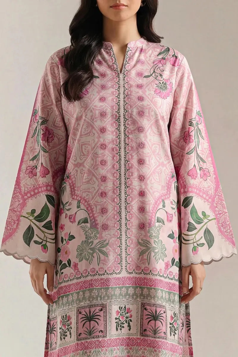 Pink Digital Print Lawn 2-Piece Kurta Set