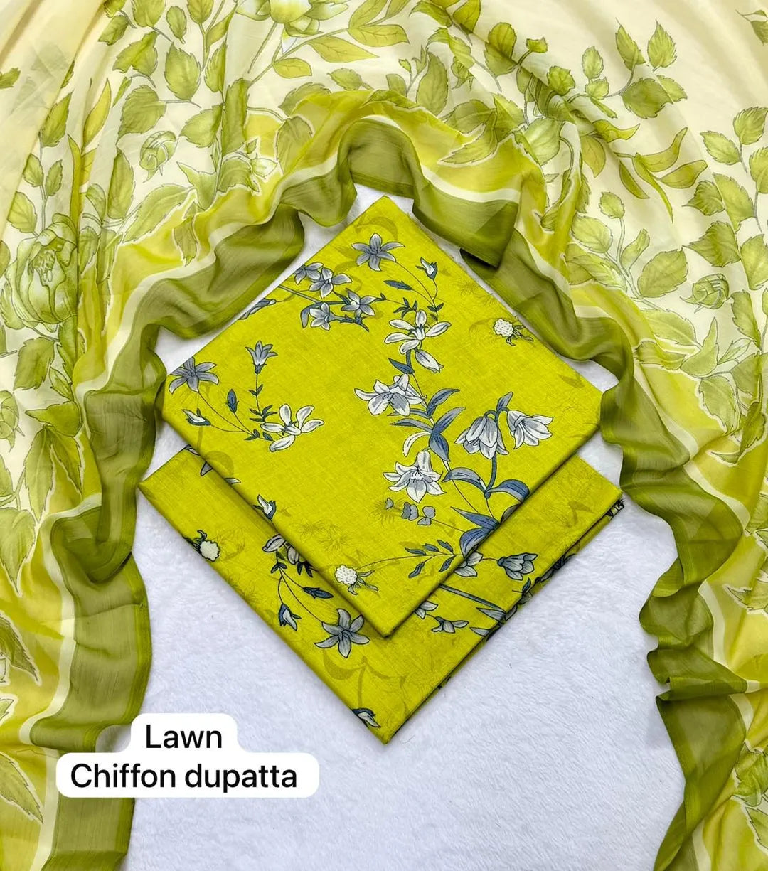 Women Green Digital Print 3Pcs Lawn Suit
