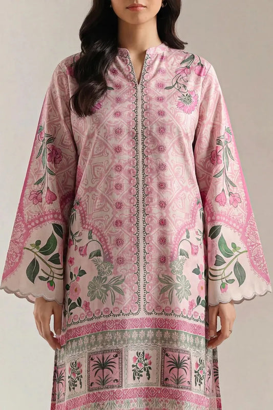 Pink Digital Print Lawn 2-Piece Kurta Set
